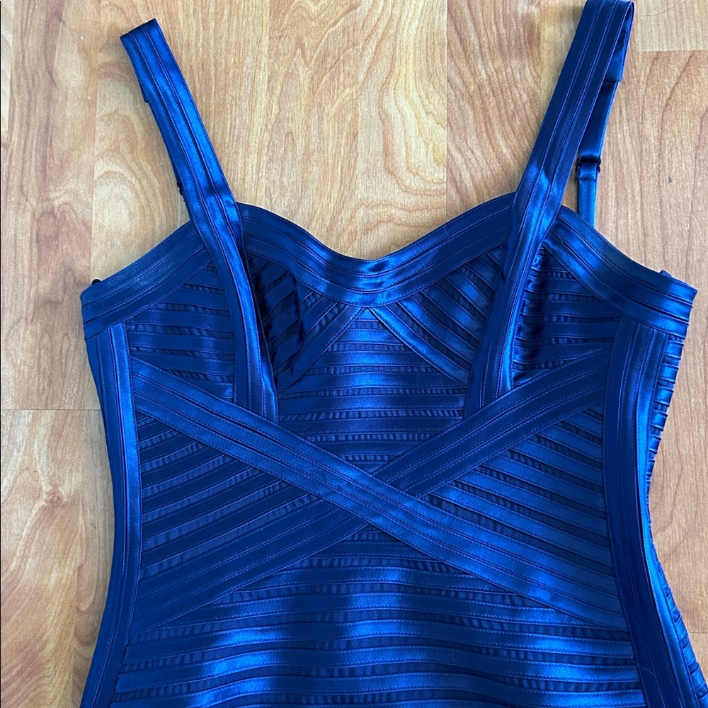 BCBGMaxAzria Navy Bandage Dress - Picture 2 of 7